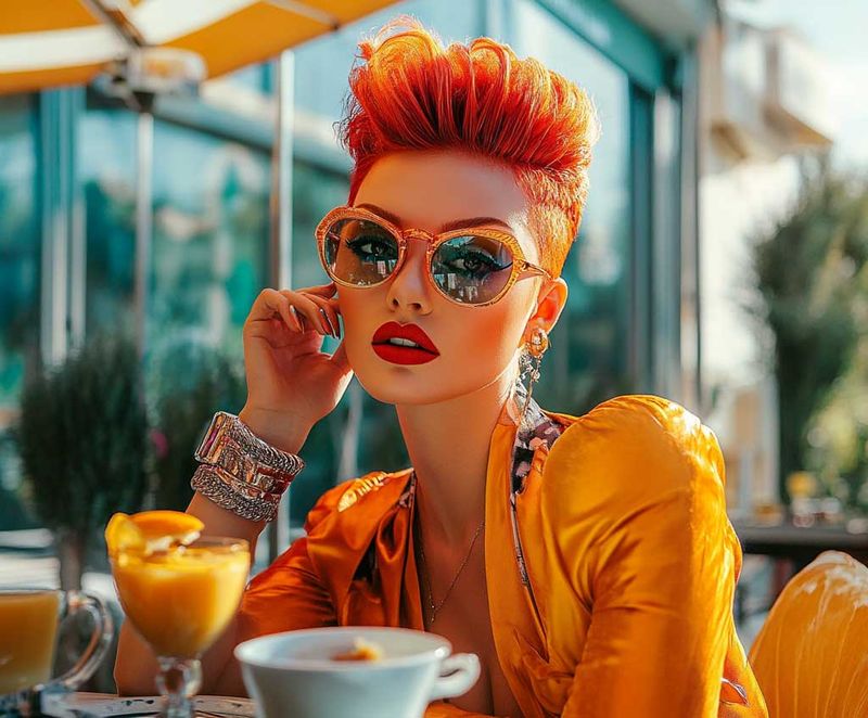 Modern Asymmetrical Pompadour