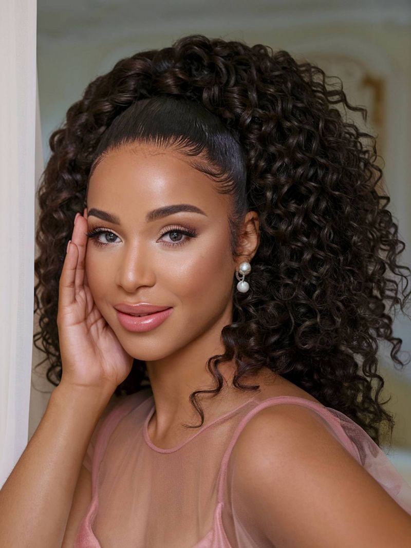 Elegant Side-Swept Curls