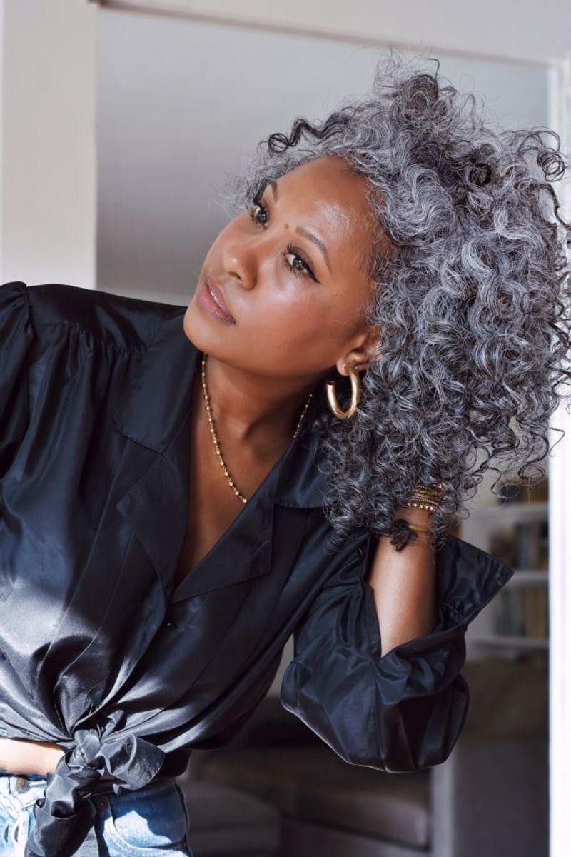 Natural Gray Curls