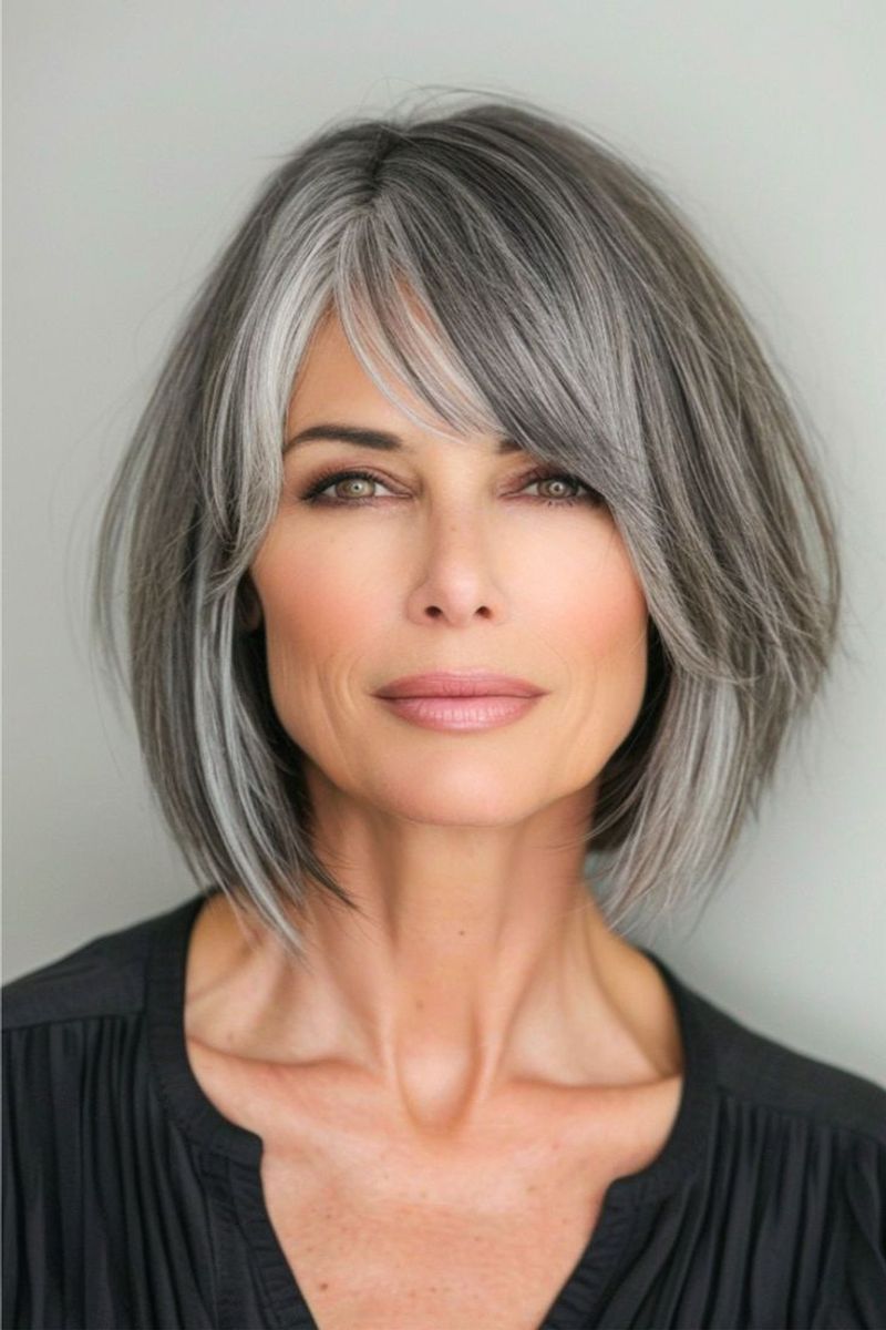 Textured Bob with Bangs