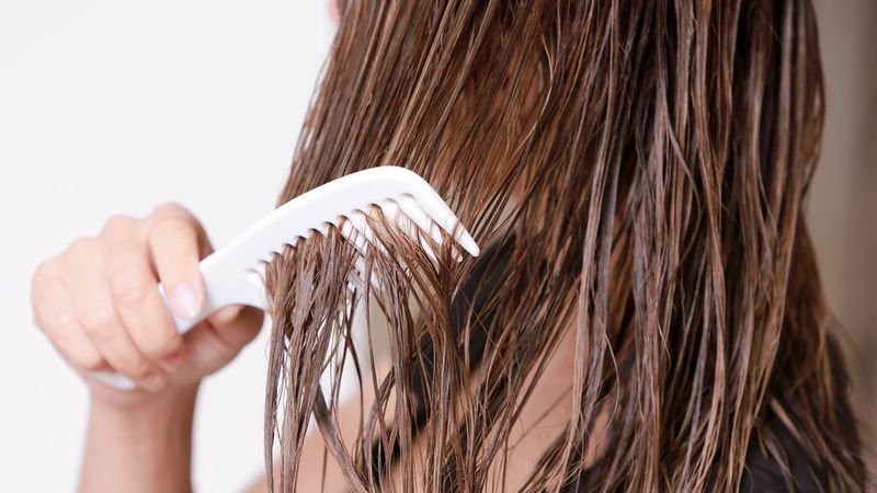 Brushing Wet Hair Aggressively