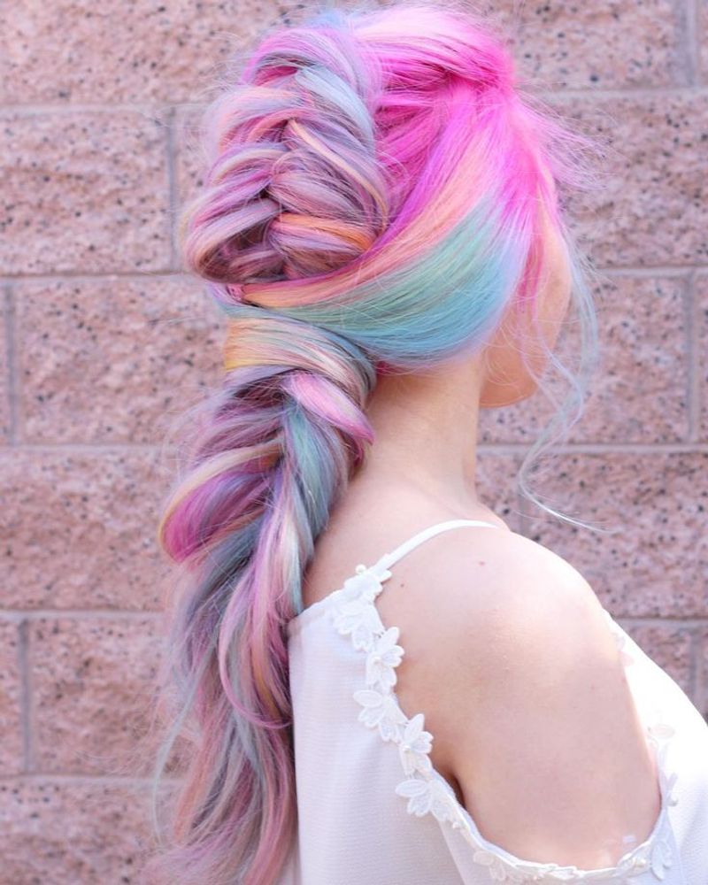 Pastel Unicorn Braids