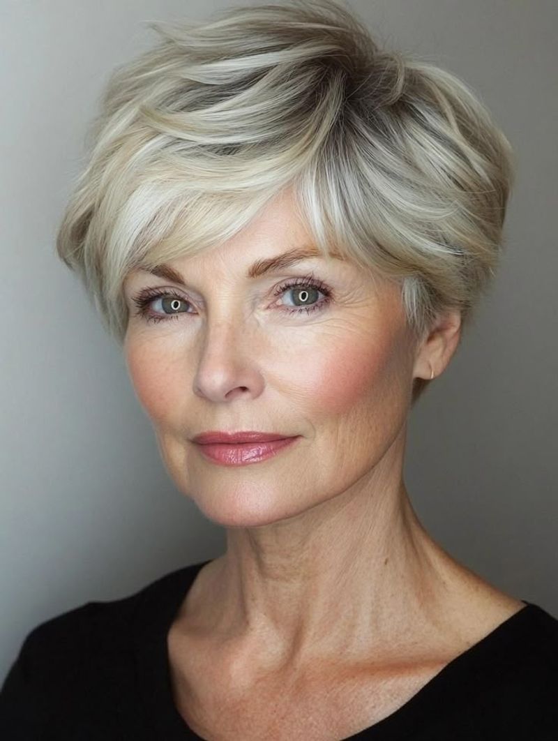 Pixie with Curved Bangs