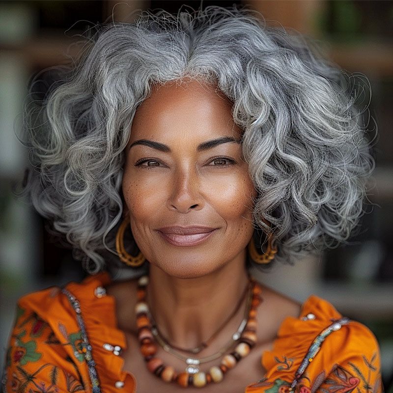 Elegant Silver Curls