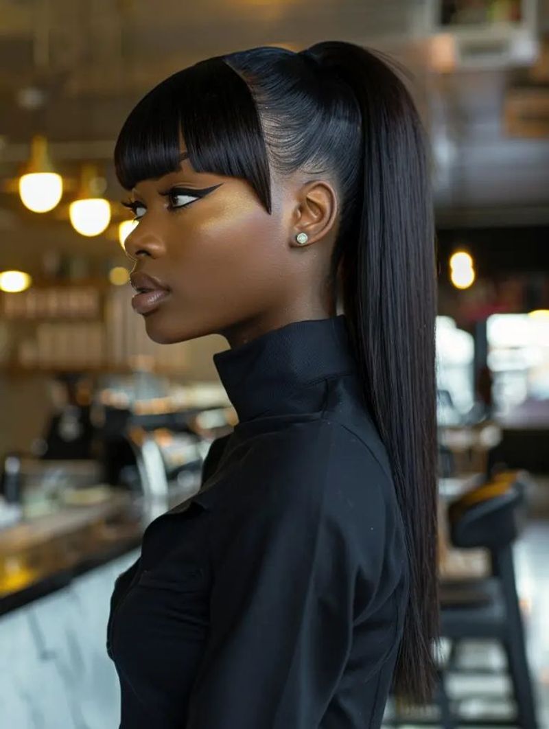 Ponytail with Bangs