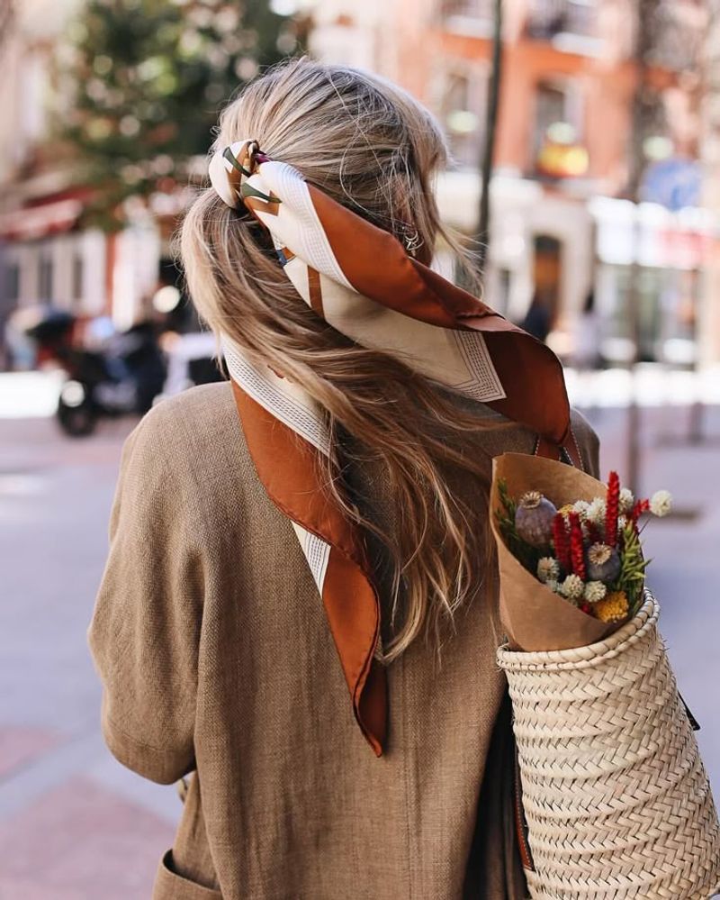 Ponytail with Scarf