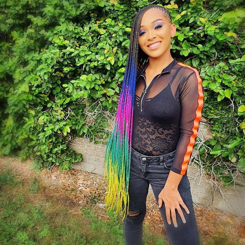 Rainbow Lemonade Braids