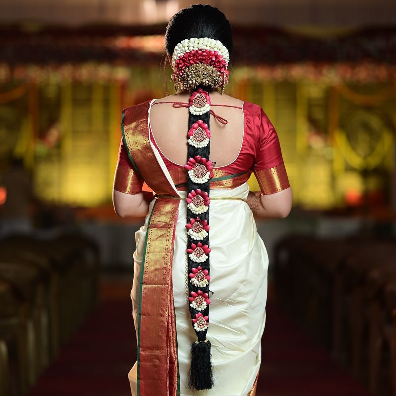 Regal Indian Braid with Flowers