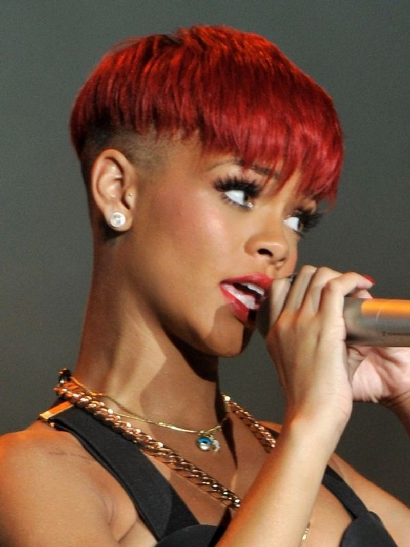 Rihanna's Fiery Red Pixie