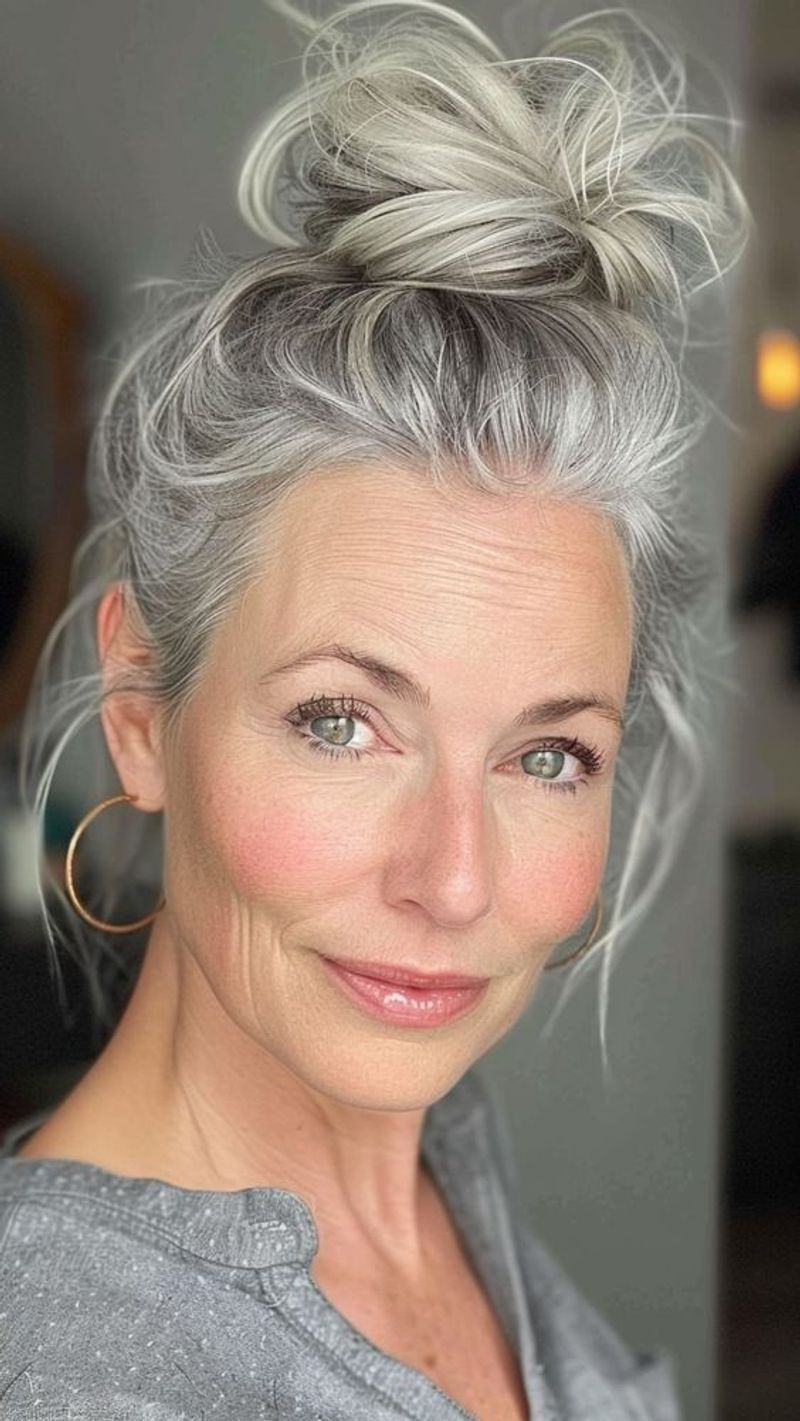 Effortless Bun with Highlights