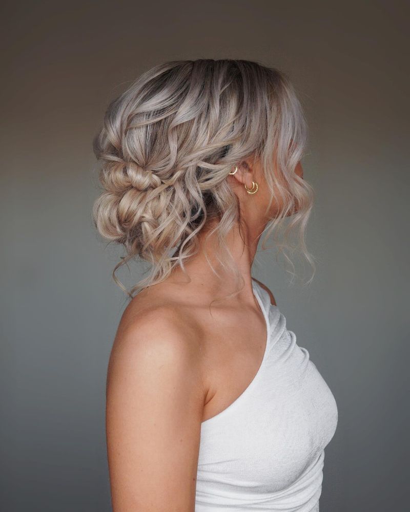 Romantic Updo with Tendrils
