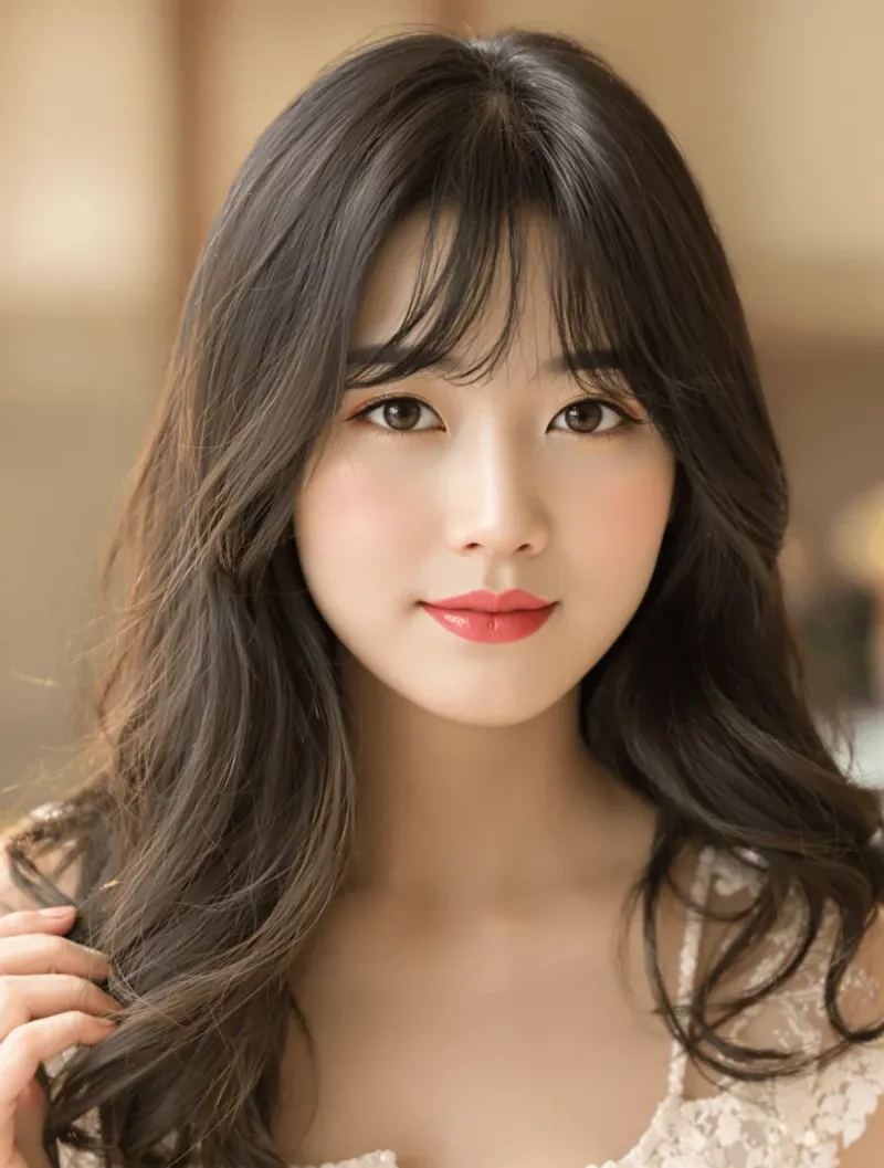 Round Face: Korean Soft Curls
