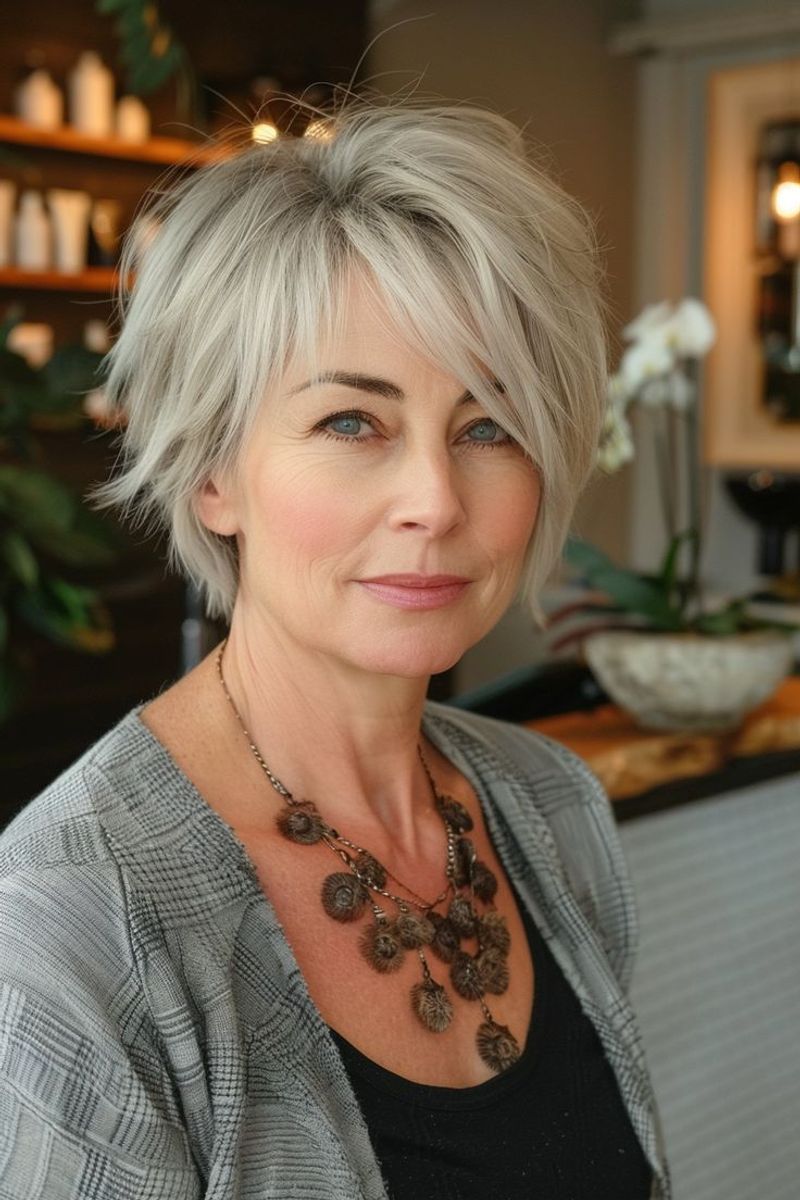 Sassy Side Swept Bangs