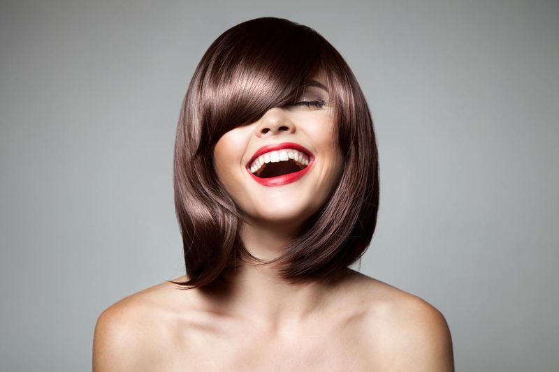 Sassy Side-Swept Bangs