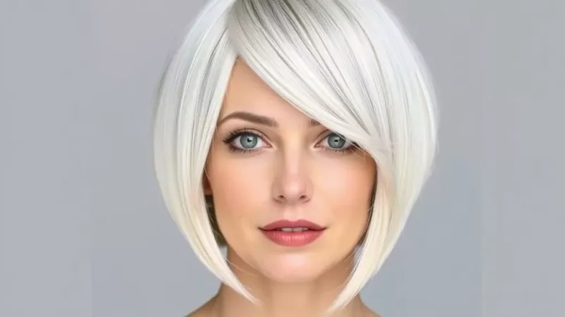 Sculpted Bob with Side Fringe