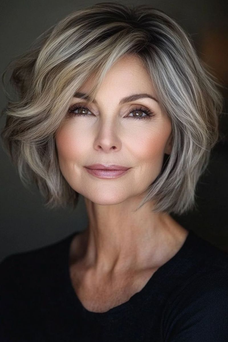 Layered Bob with Highlights