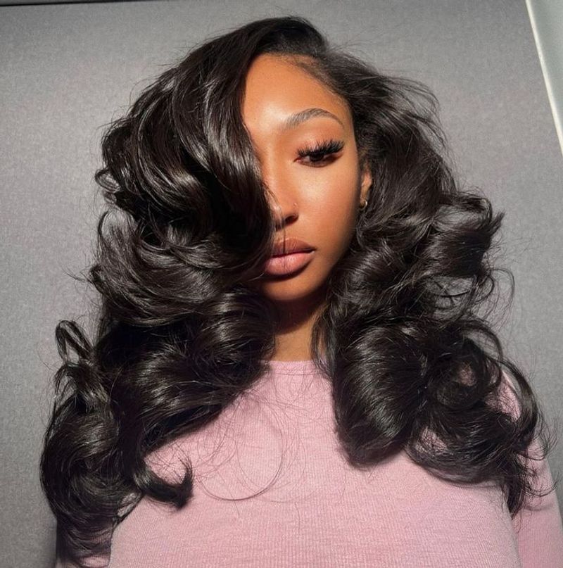 Side Part Curls