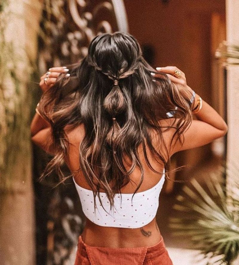 Boho Bubble Ponytail