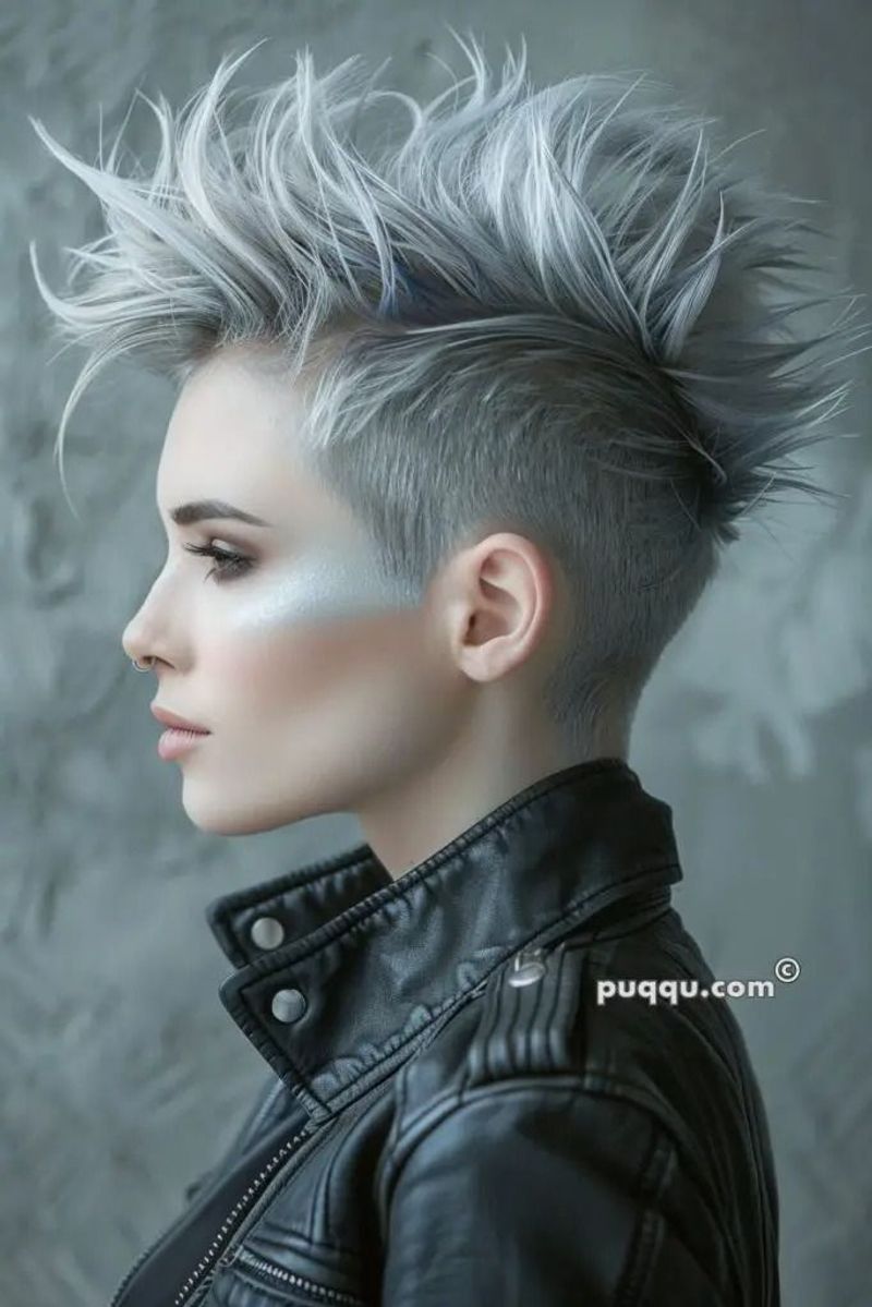 Silvery Spiked Mohawk