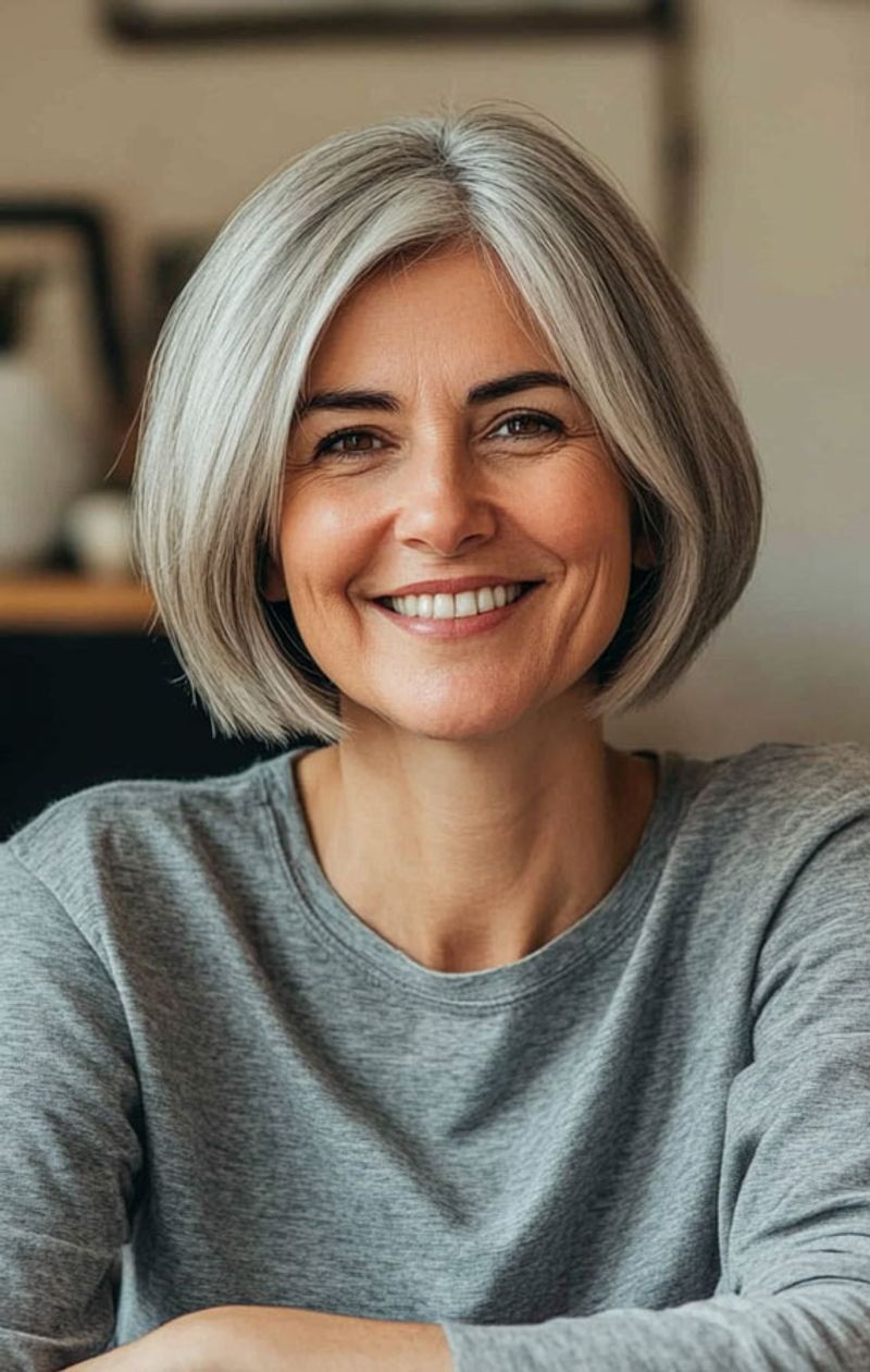 Sleek Bob with Understated Layers