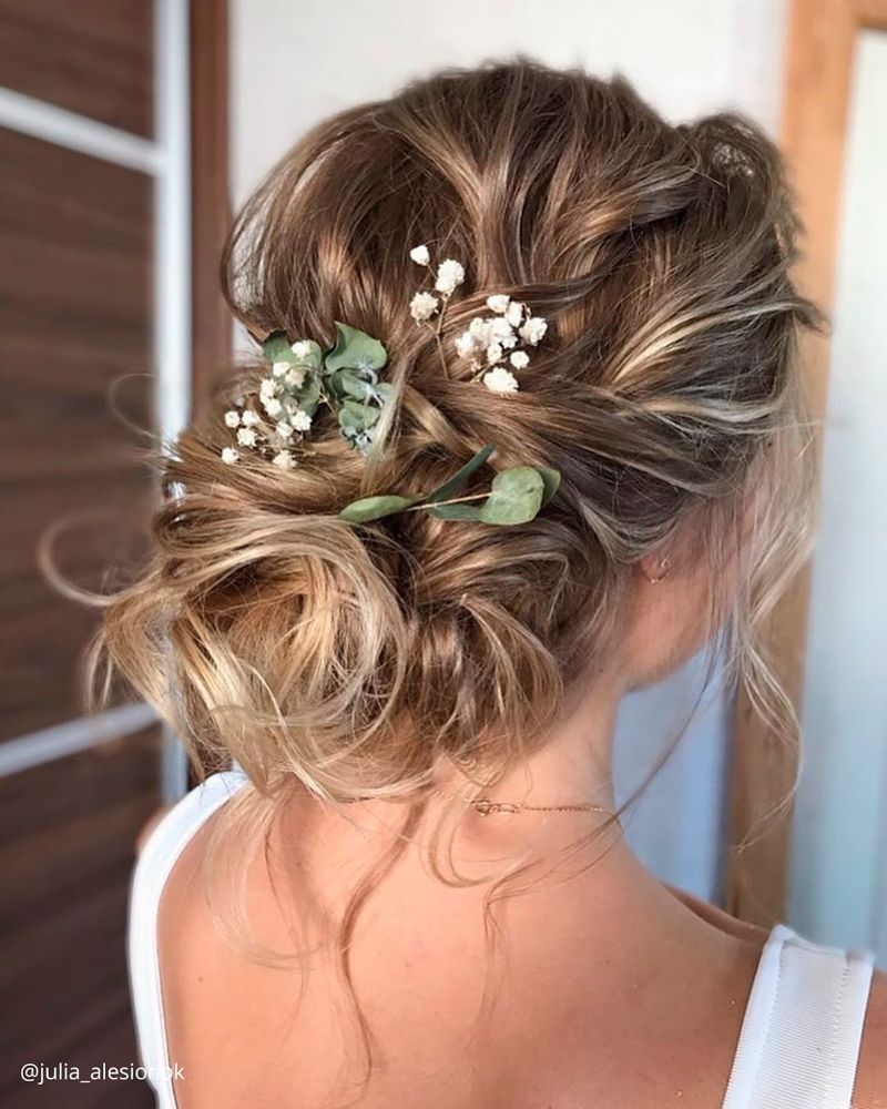 Romantic Floral Bun