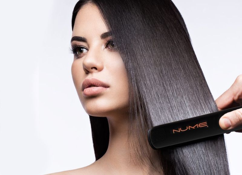 Sleek Straight Hair with Flat Iron