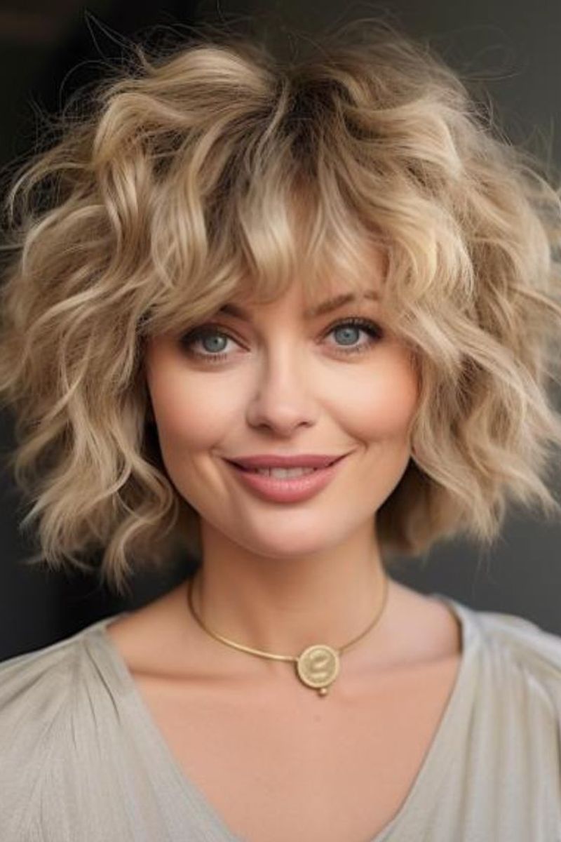 Soft Curly Bob