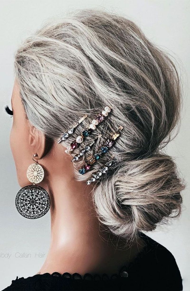 Sophisticated Silver Updo