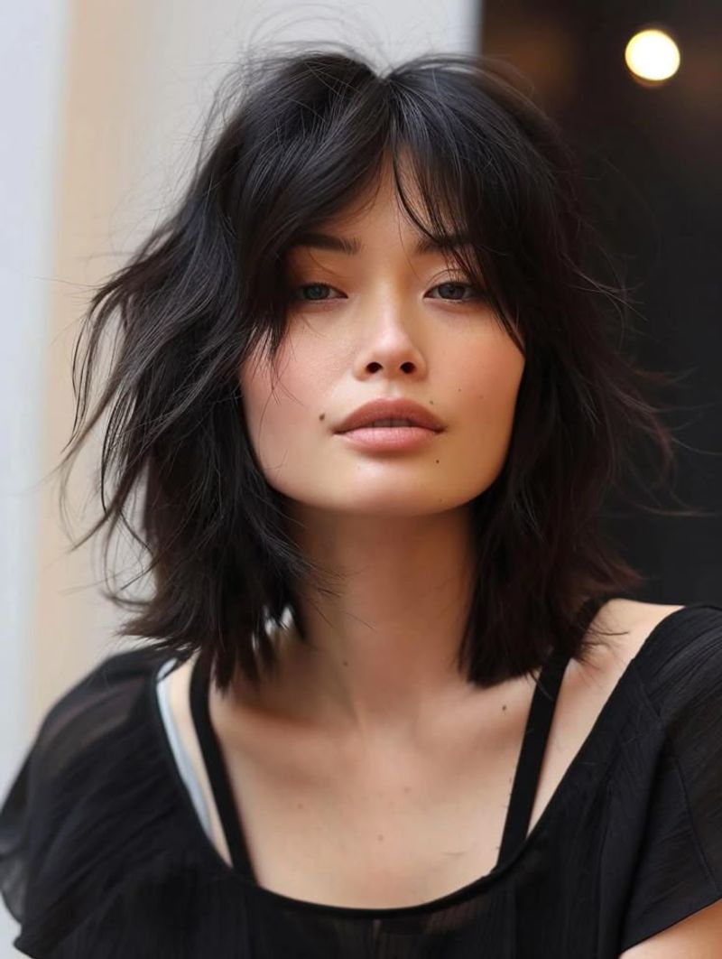 Square Face: Vietnamese Shag Cut