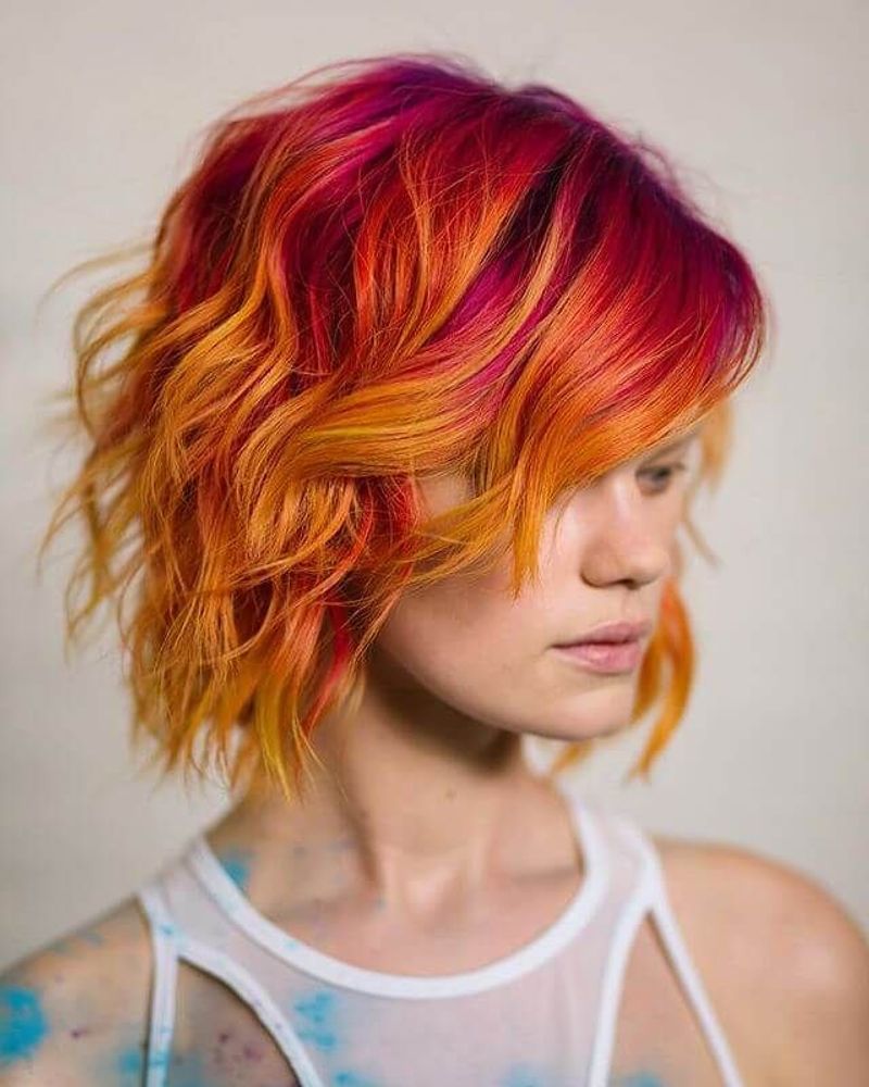 Sunset Ombre Pinch Bob