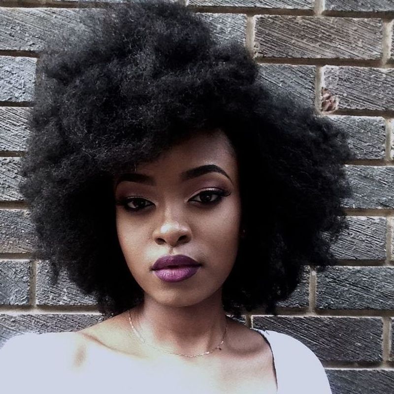 Side Part Afro