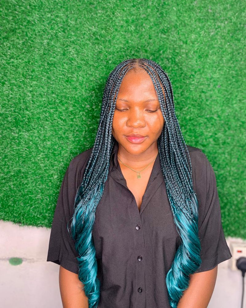 Teal Braids