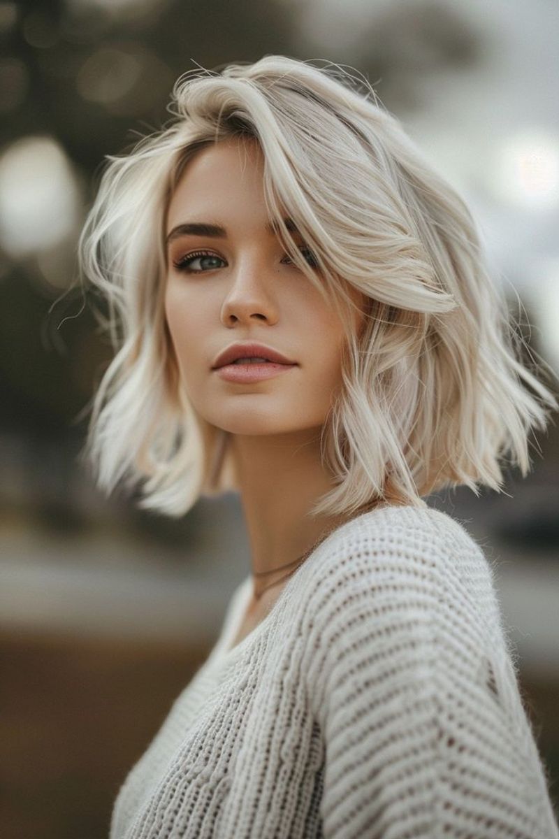 Textured Blonde Waves Pinch Bob