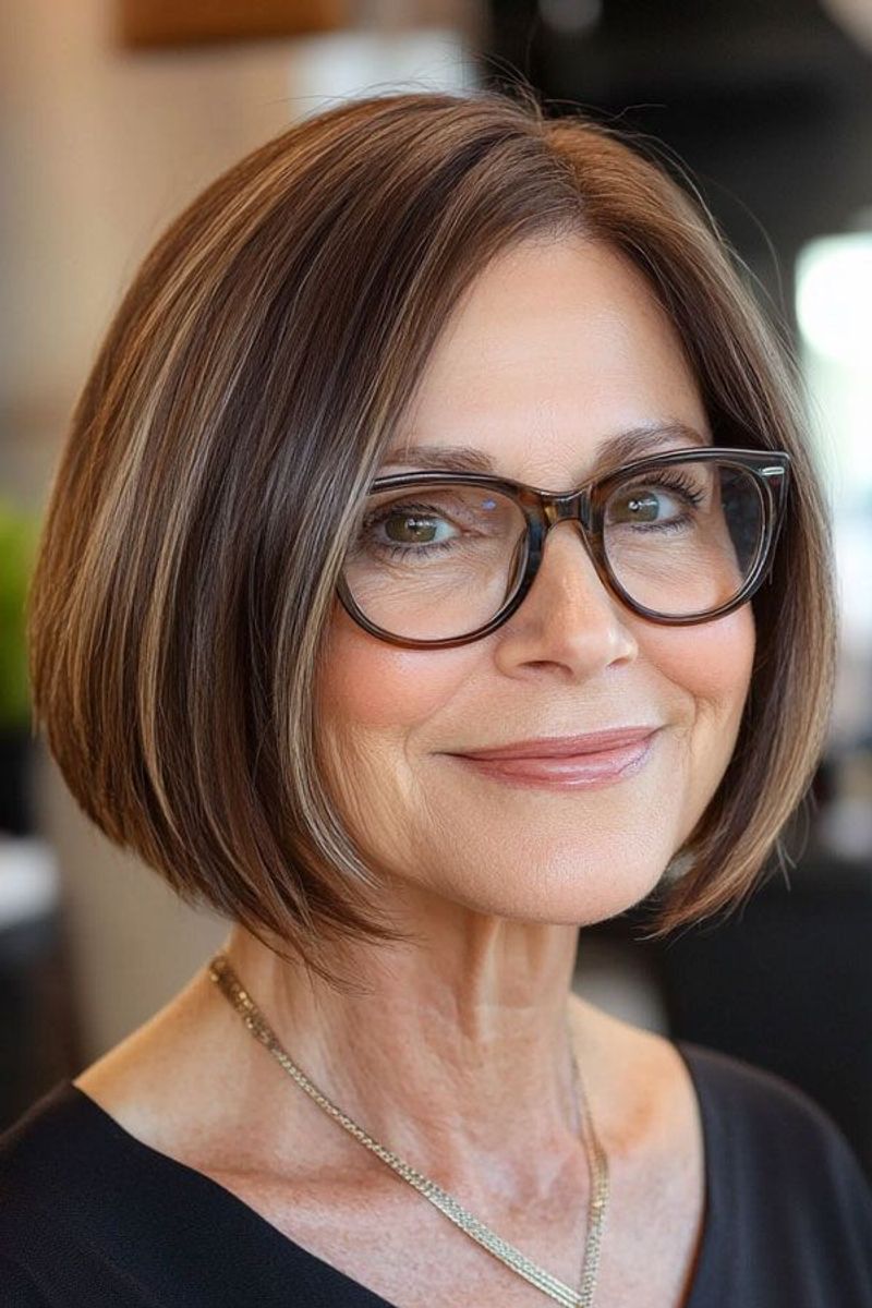 Textured Bob with Highlights