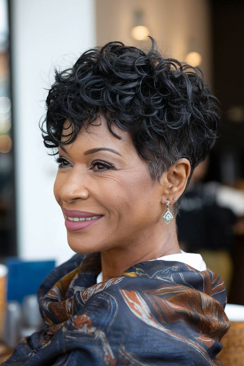Textured Curly Pixie