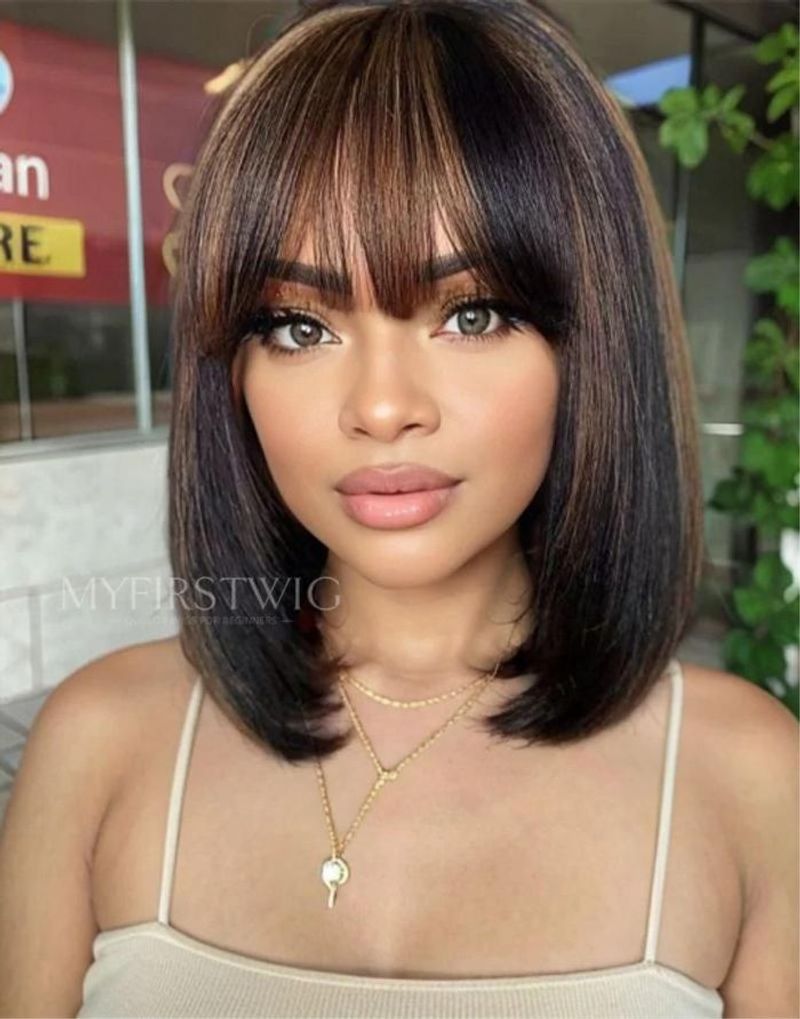 Textured Layered Bangs