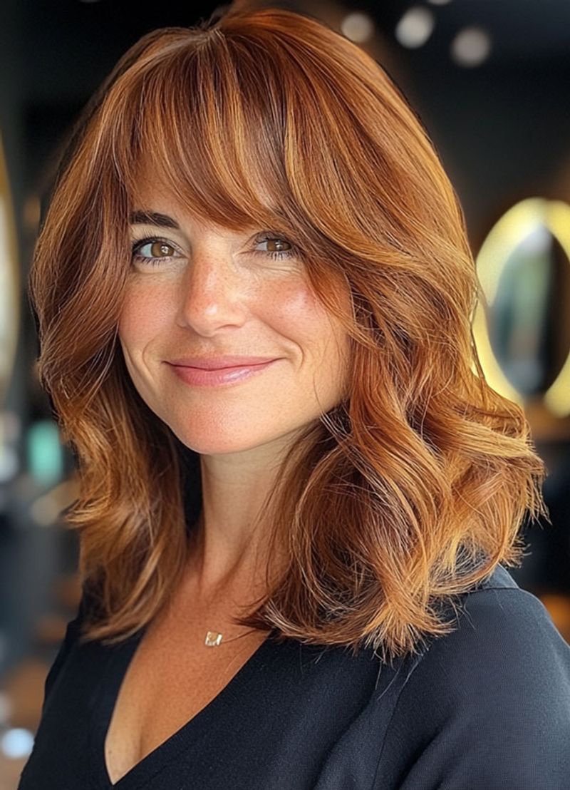 Soft Curls with Bangs
