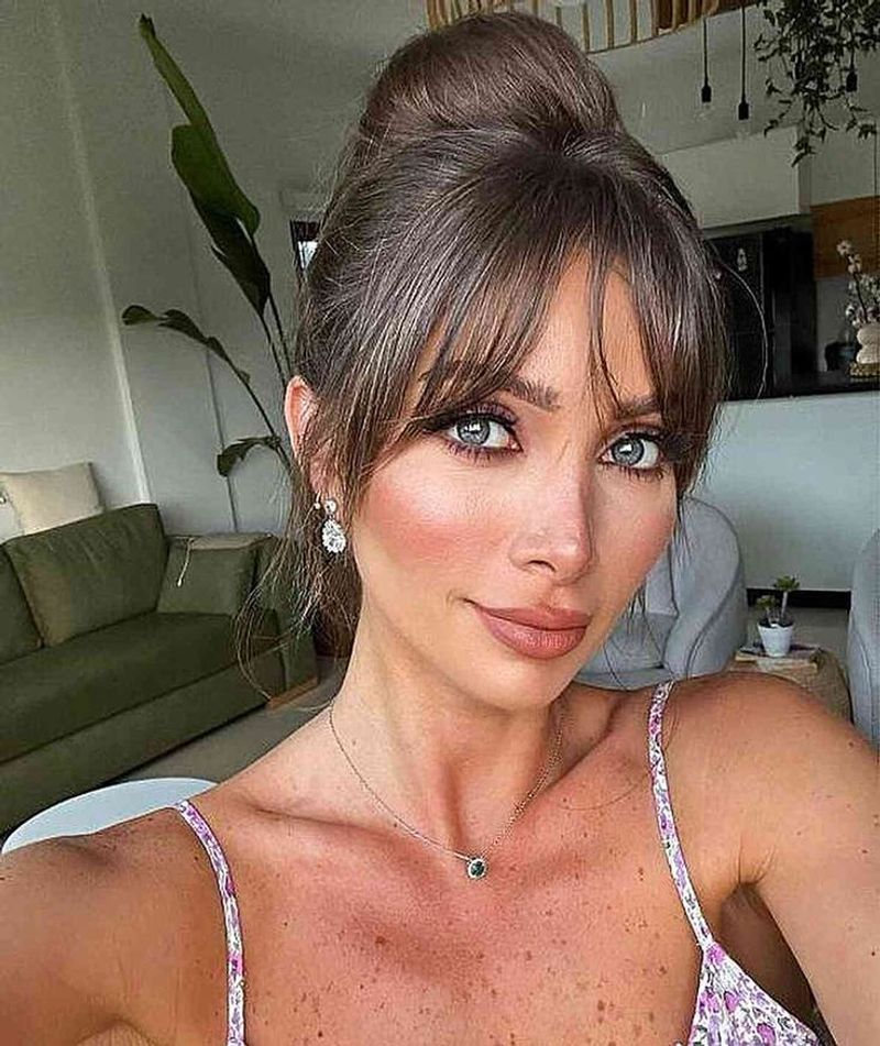 The Chic Bun with Bangs