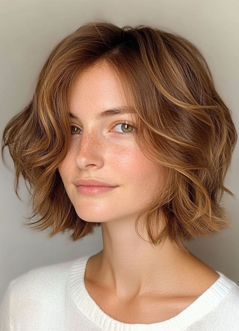 The Layered Wavy Bob