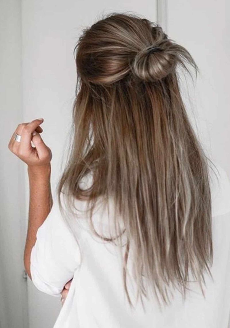 The Half-Up Bun