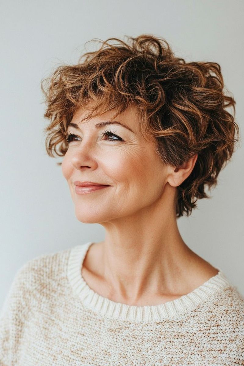 Curly Pixie Cut