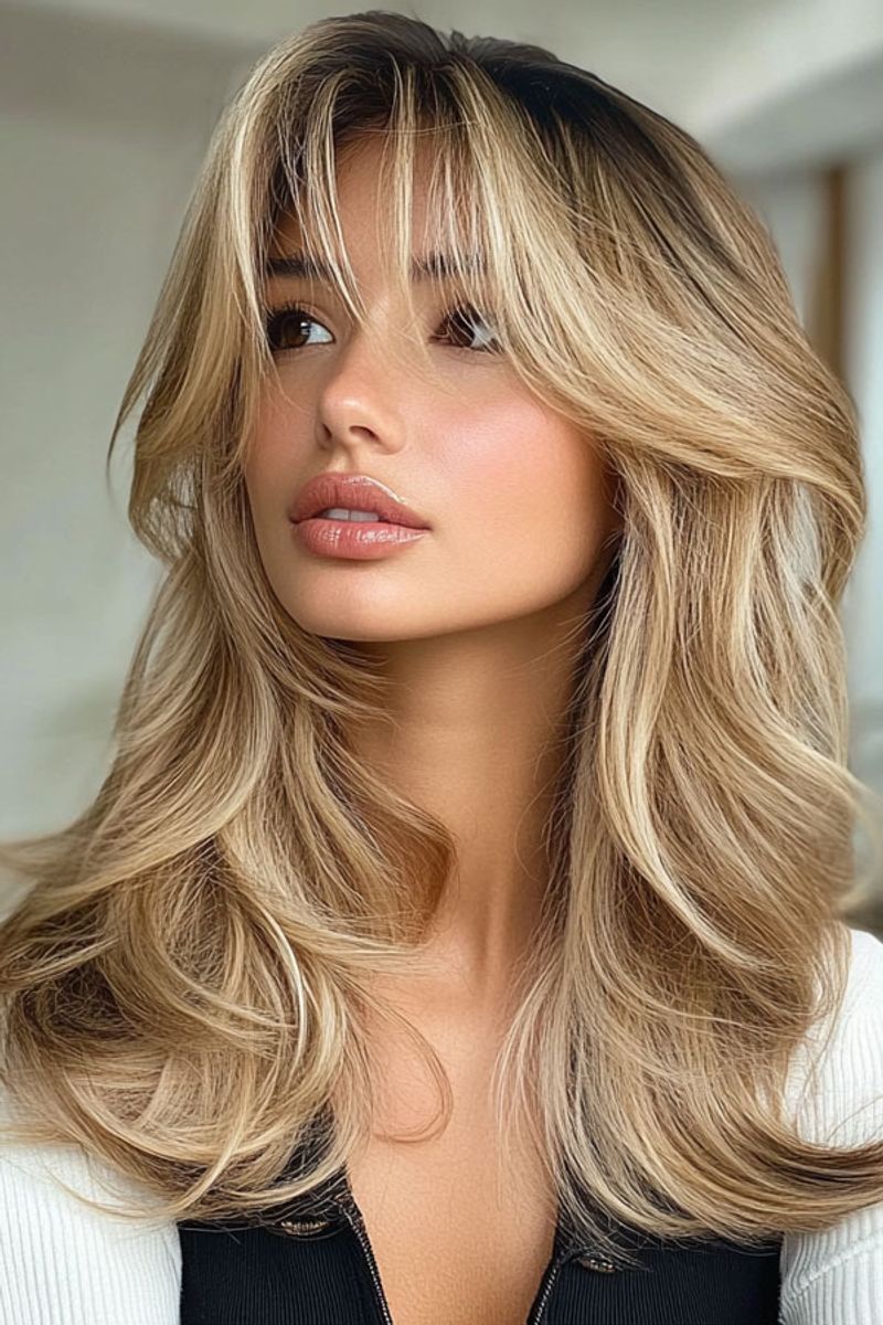 Curtain Bangs with Layers