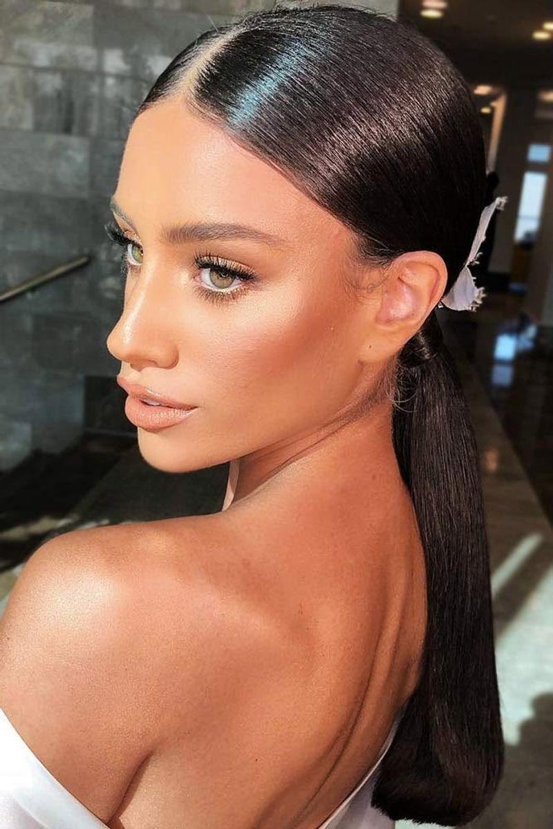 The Sleek Low Ponytail