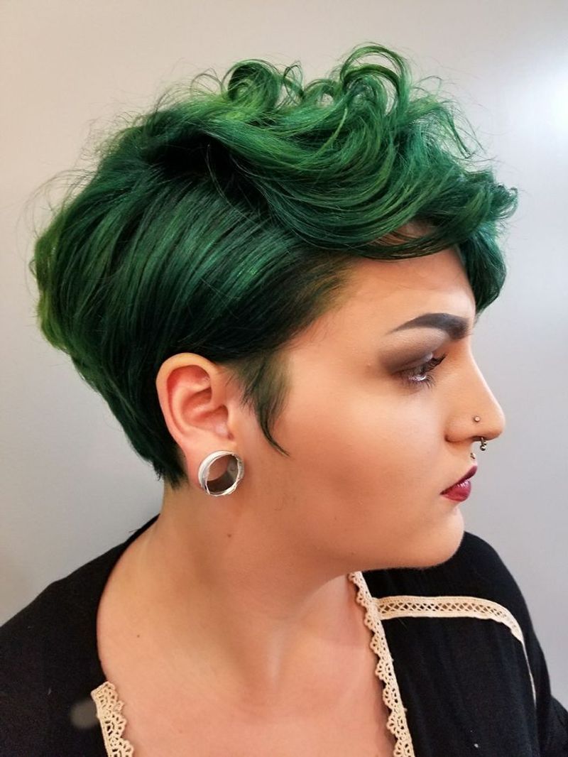 Sassy Pixie with Teal Highlights