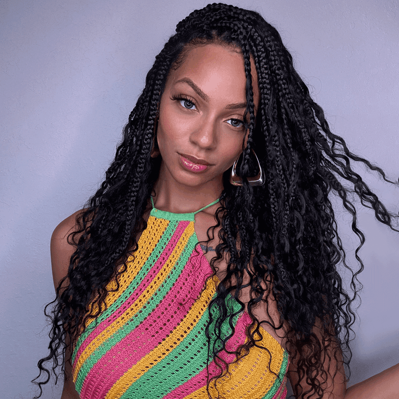 Curly Box Braids