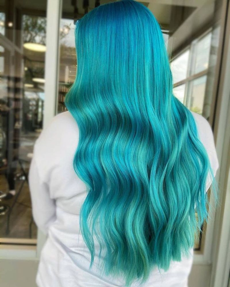 Tropical Teal Tresses