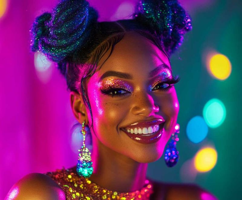 Glitter Space Buns