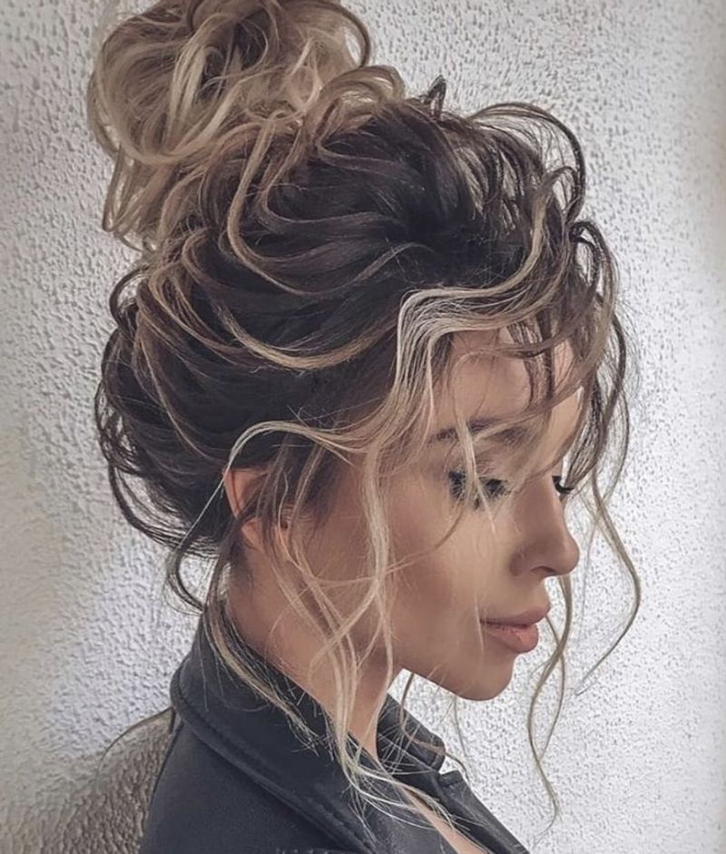 Undone Curly Bun
