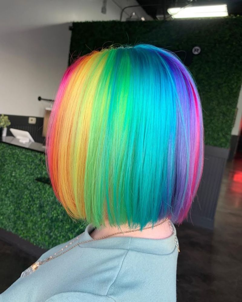 Vibrant Rainbow Bob