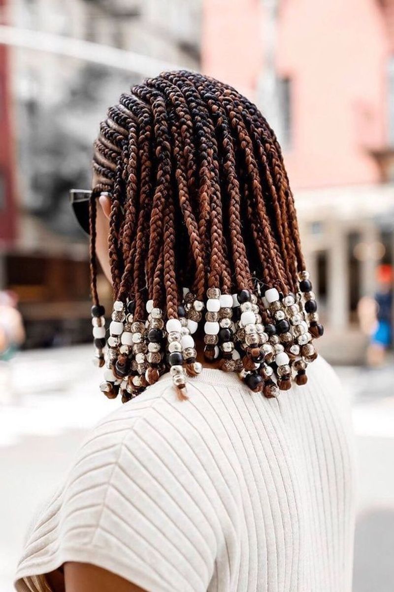 Vintage Beaded Fulani Braids